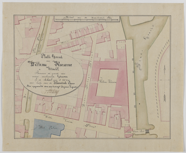 214965 Situatie van de Willemskazerne (Wittevrouwenkade) te Utrecht, met de bebouwing aan de Wittevrouwenstraat en de ...